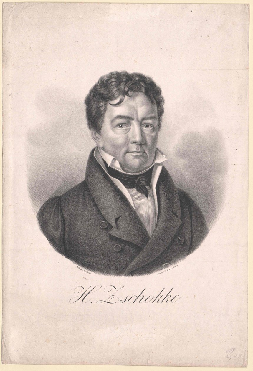 Heinrich Zschokke (impressão) de Artist Unknown