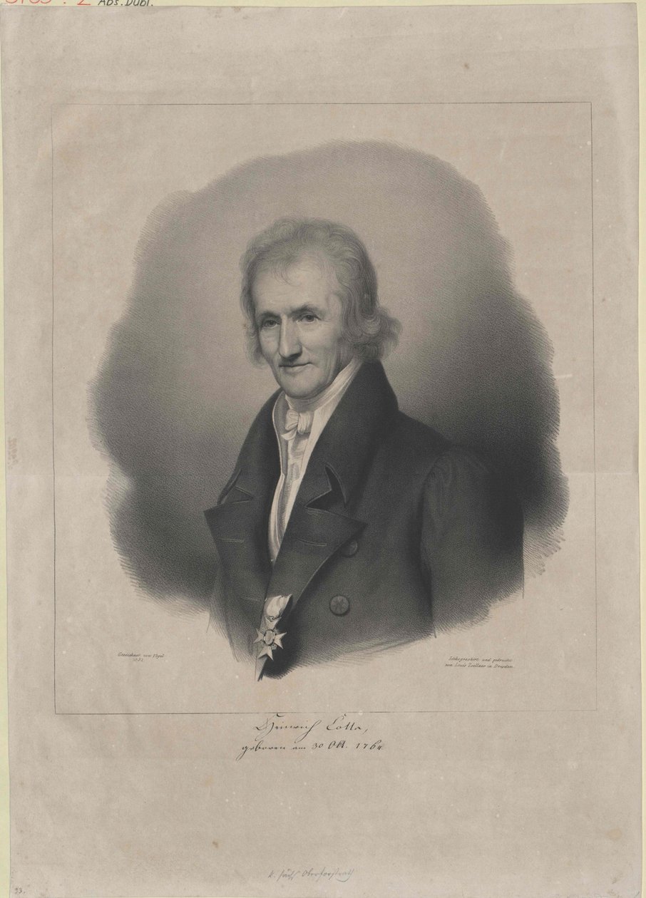 Heinrich von Cotta (impressão) de Artist Unknown