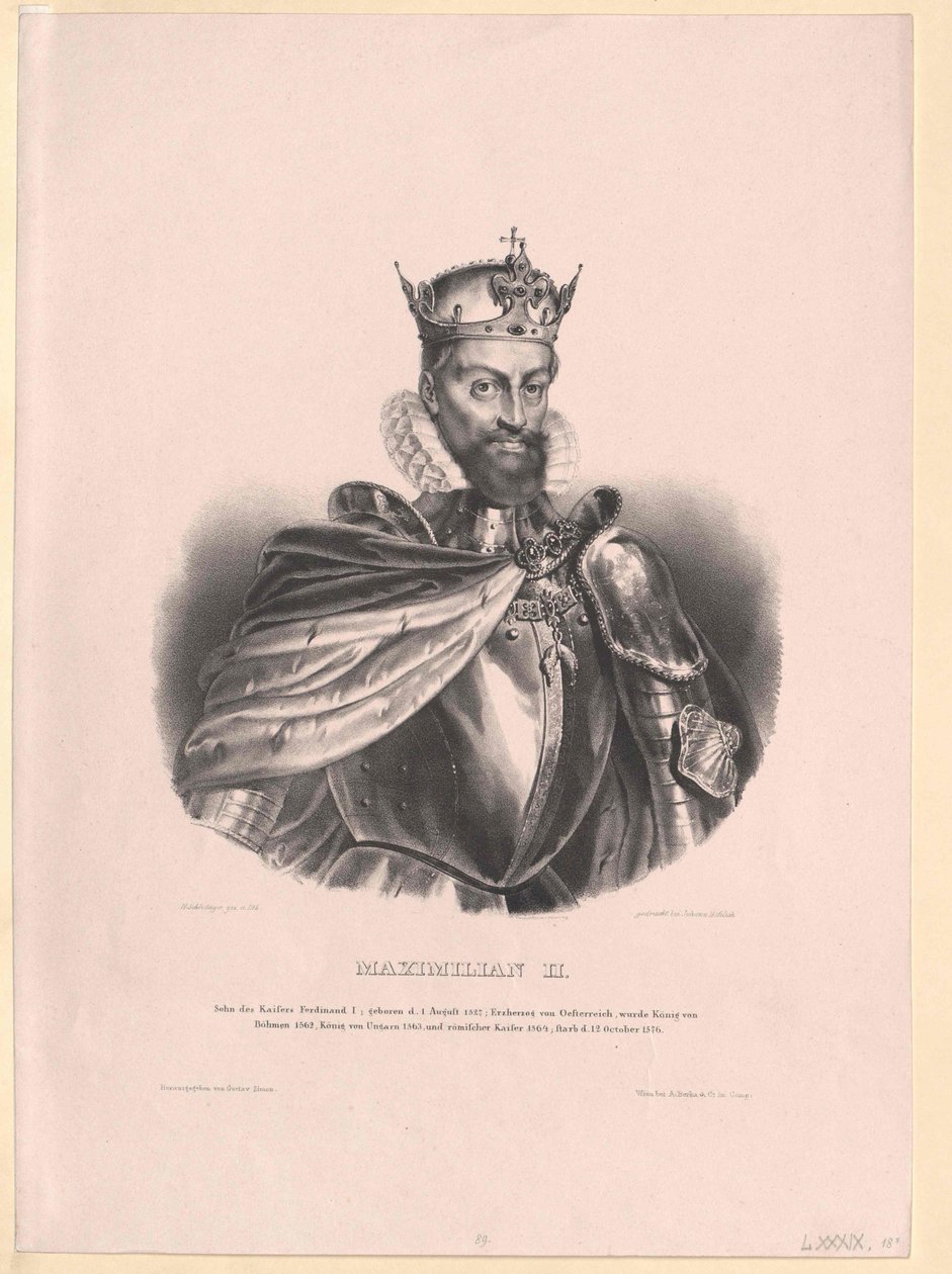 Sacro Imperador Romano Maximiliano II de Artist Unknown
