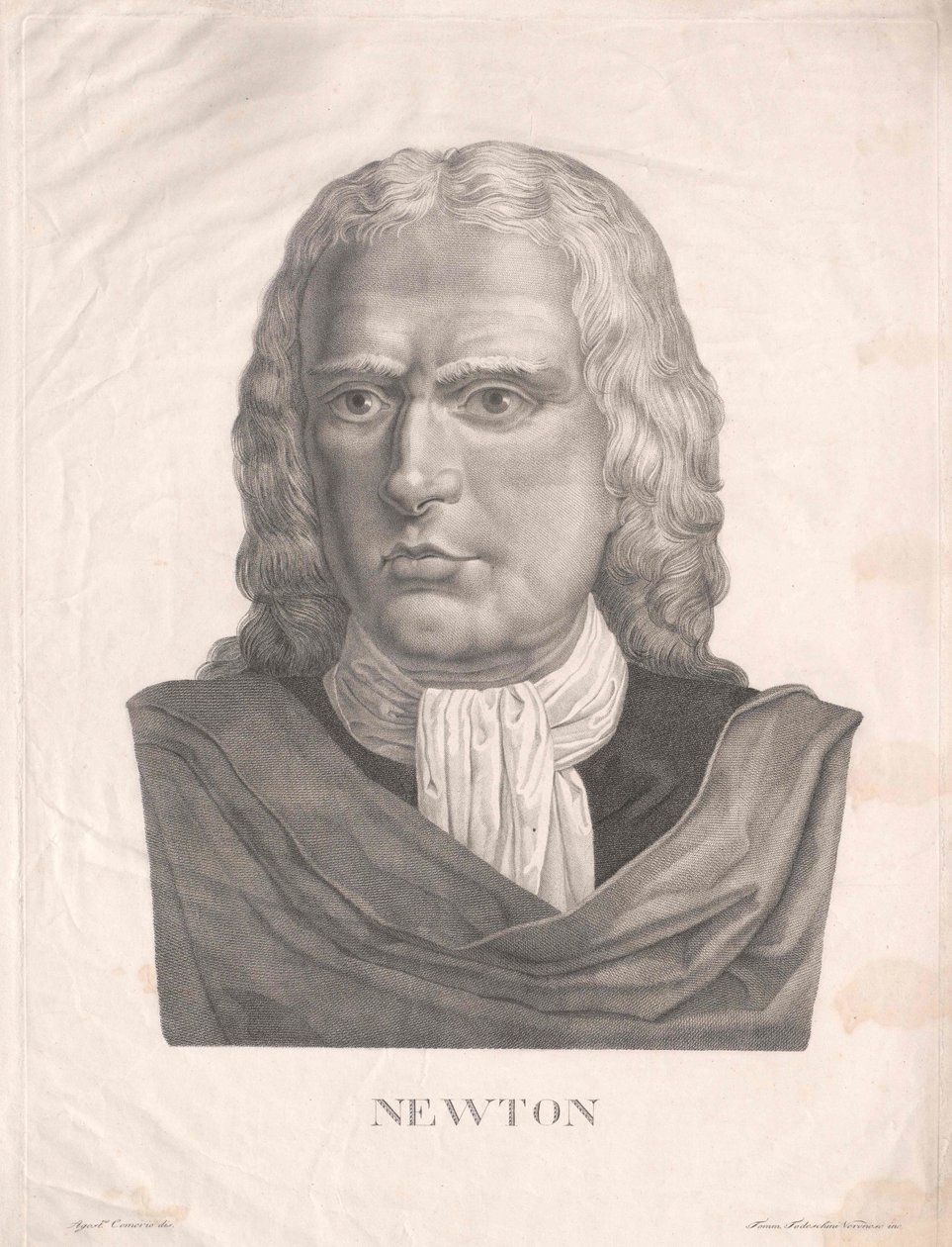 Isaac Newton (impressão) | Artist Unknown