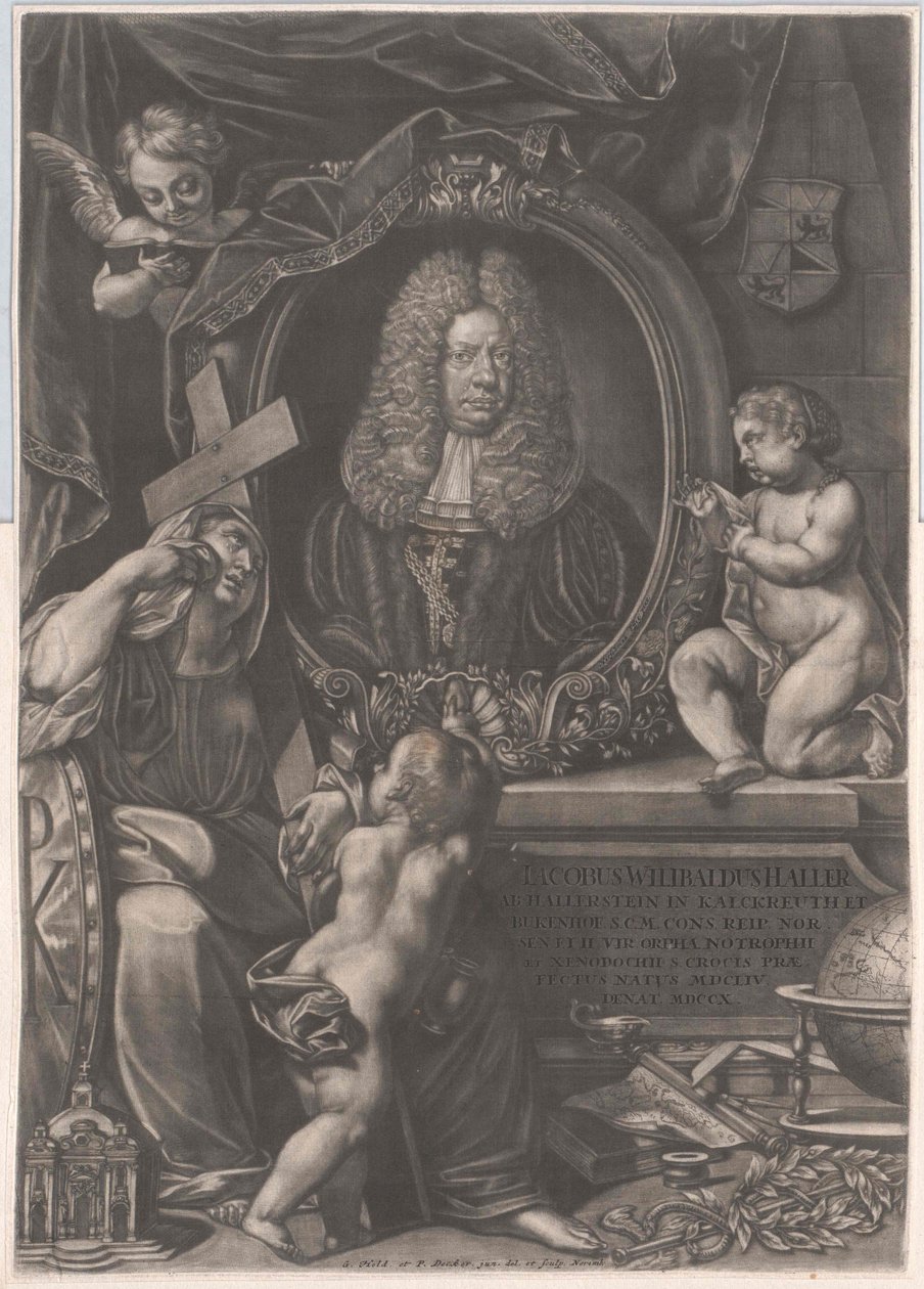 Jacob Wilibald Haller von Hallerstein (impressão) de Artist Unknown