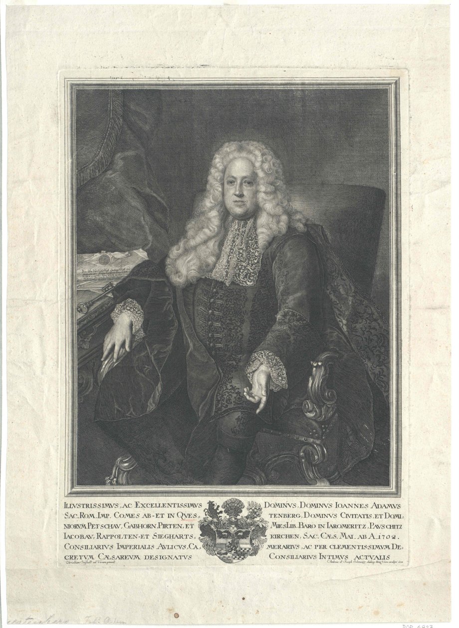 Johann Adam count von Questenberg de Artist Unknown