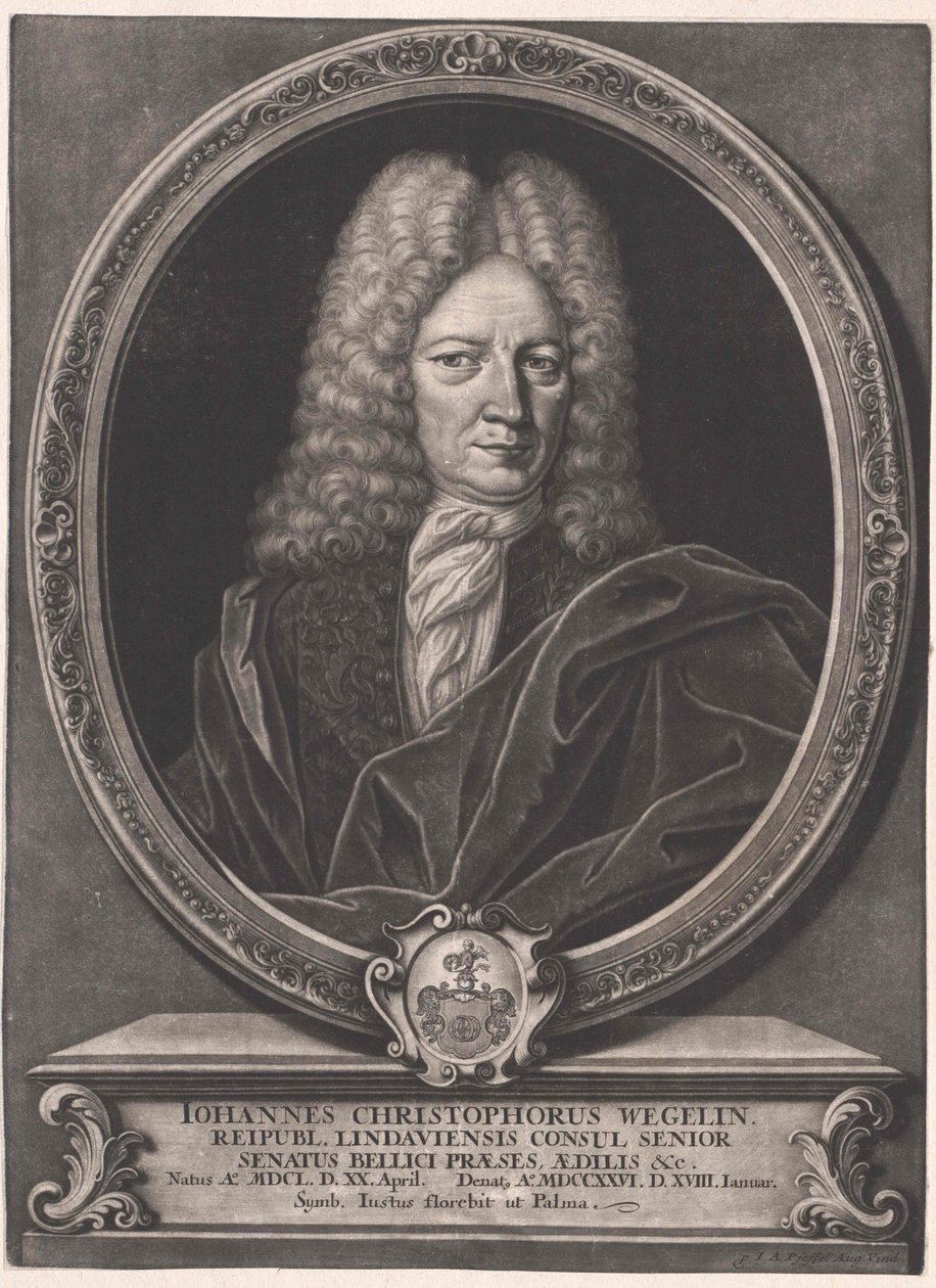 Johann Christoph Wegelin (impressão) de Artist Unknown