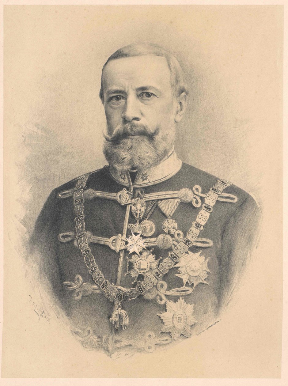 Johann Nepomuk count Harrach (impressão) de Artist Unknown