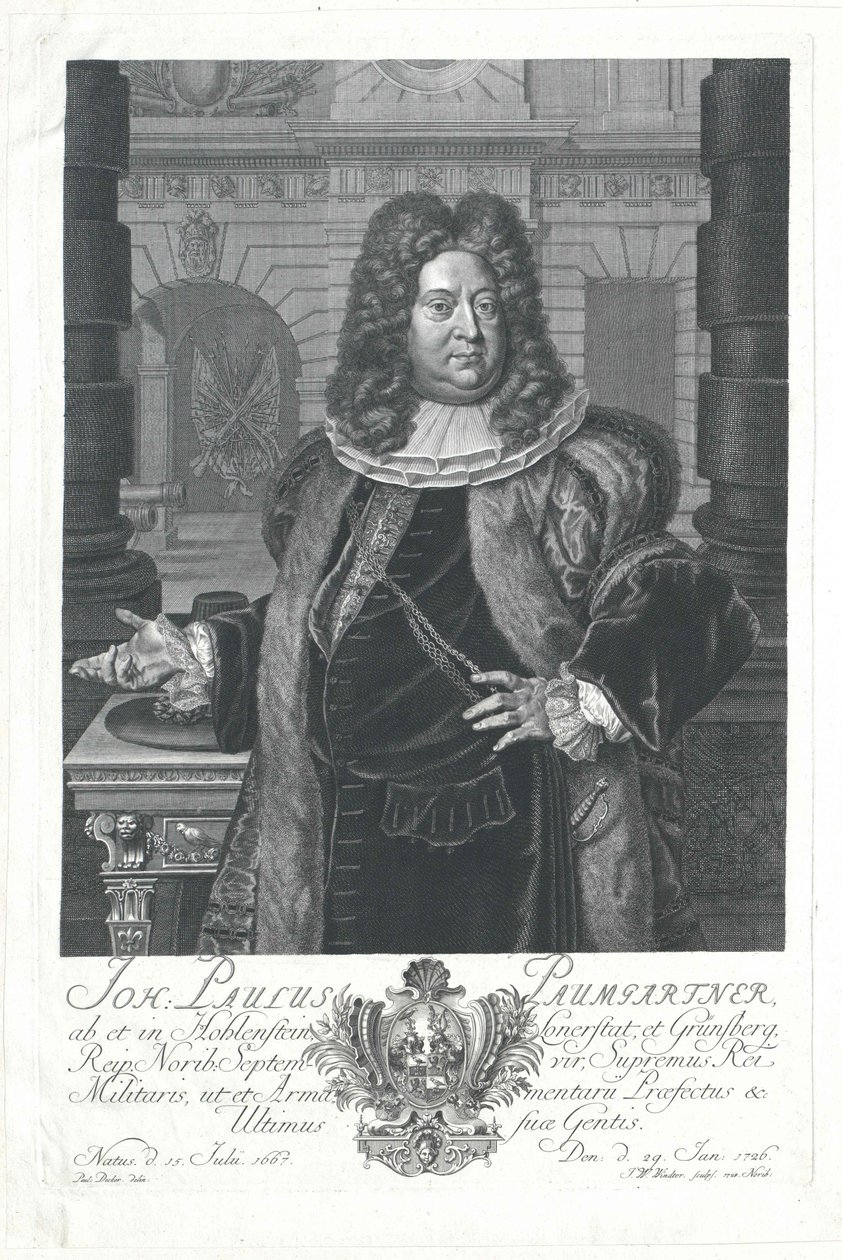 Johann Paul von Paumgartner von Holenstein e Lonnerstadt de Artist Unknown