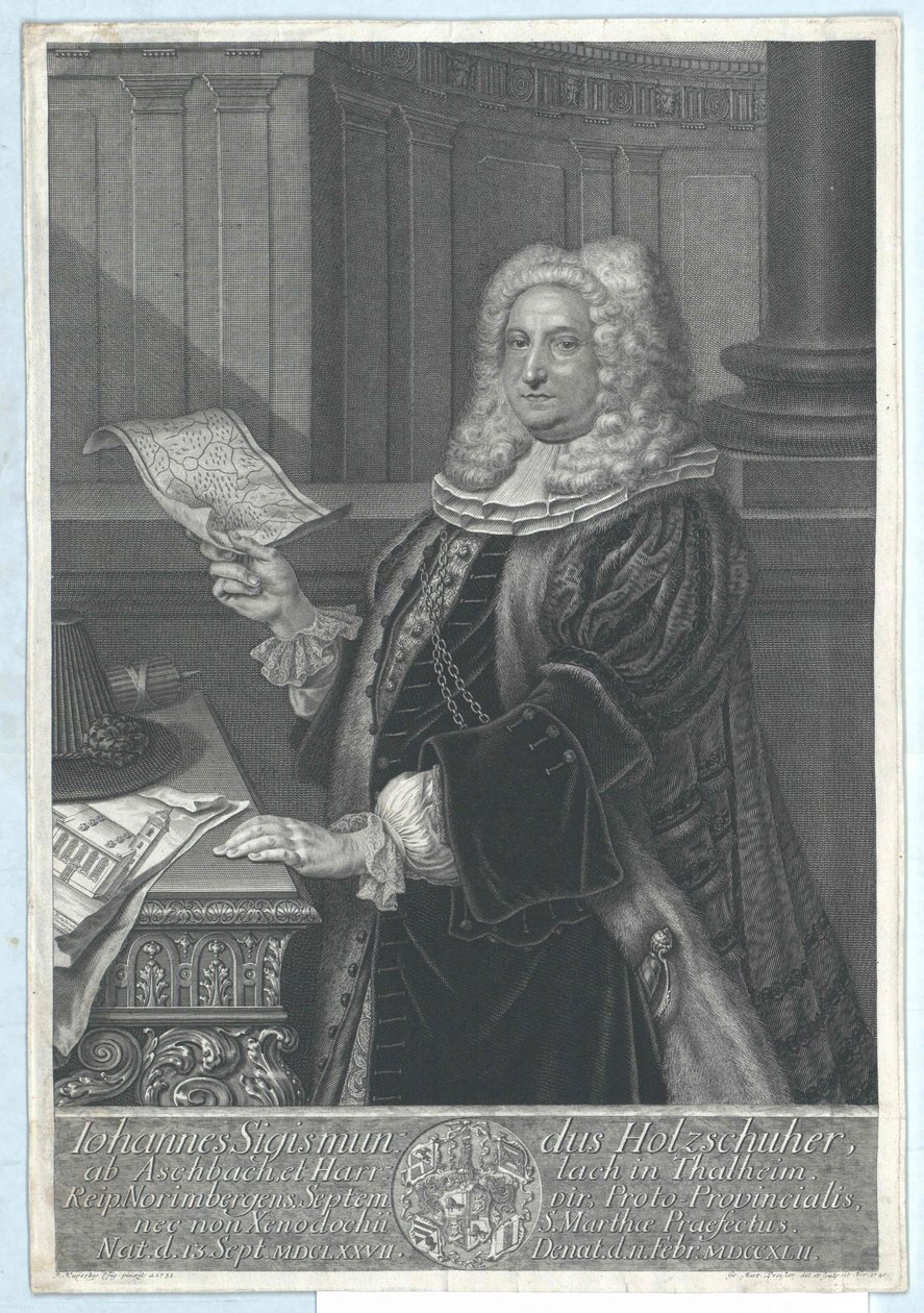 Johann Sigismund Holzschuher von Aspach e Harrlach em Thalheim de Artist Unknown