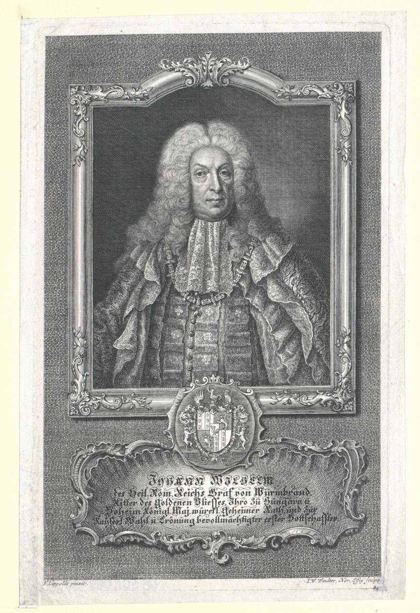 Johann William Conde de Wurmbrand-Stuppach (impressão) de Artist Unknown