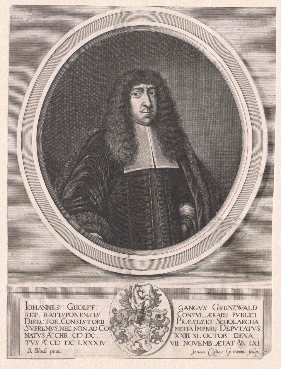 Johann Wolfgang Gruenewald (impressão) de Artist Unknown