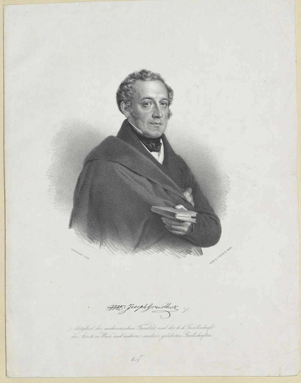 Joseph Gorischek (impressão) de Artist Unknown