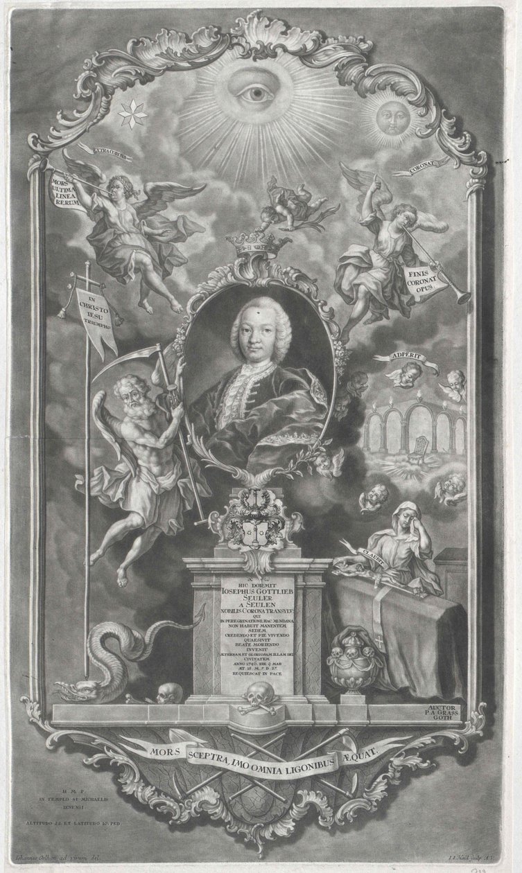 Joseph Gottlieb Seuler von Seulen (impressão) de Artist Unknown