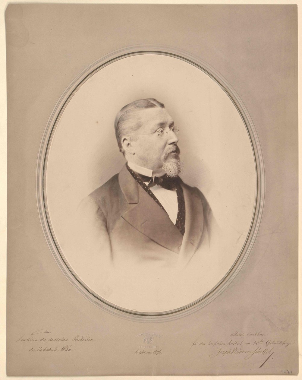 Joseph Viktor von Scheffel (impressão) de Artist Unknown