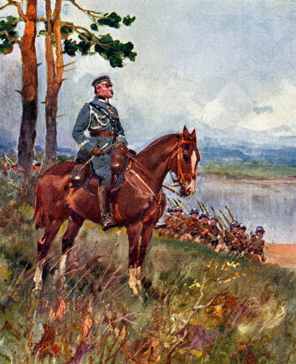 Jozef Pilsudski (impressão) de Artist Unknown