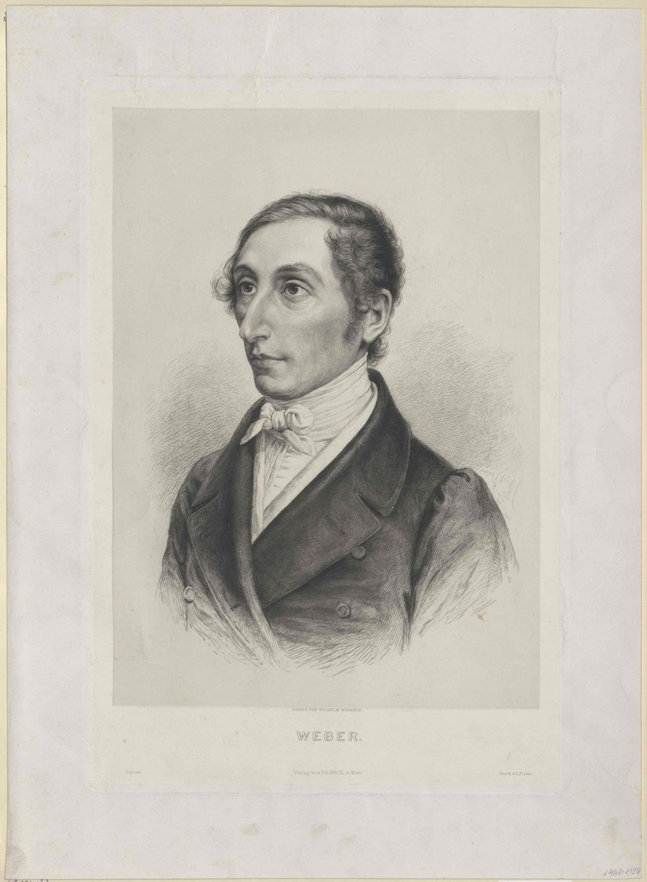 Karl Maria von Weber (impressão) de Artist Unknown