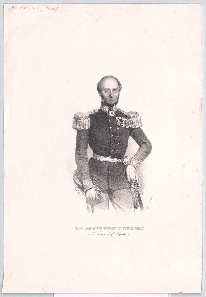 Karl baron von Lewartow von Lewartowski de Artist Unknown