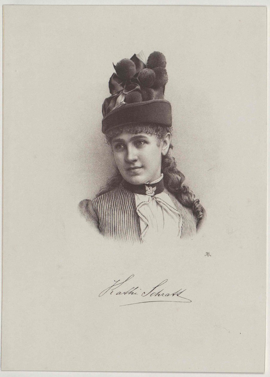 Katharina Schratt (impressão) de Artist Unknown