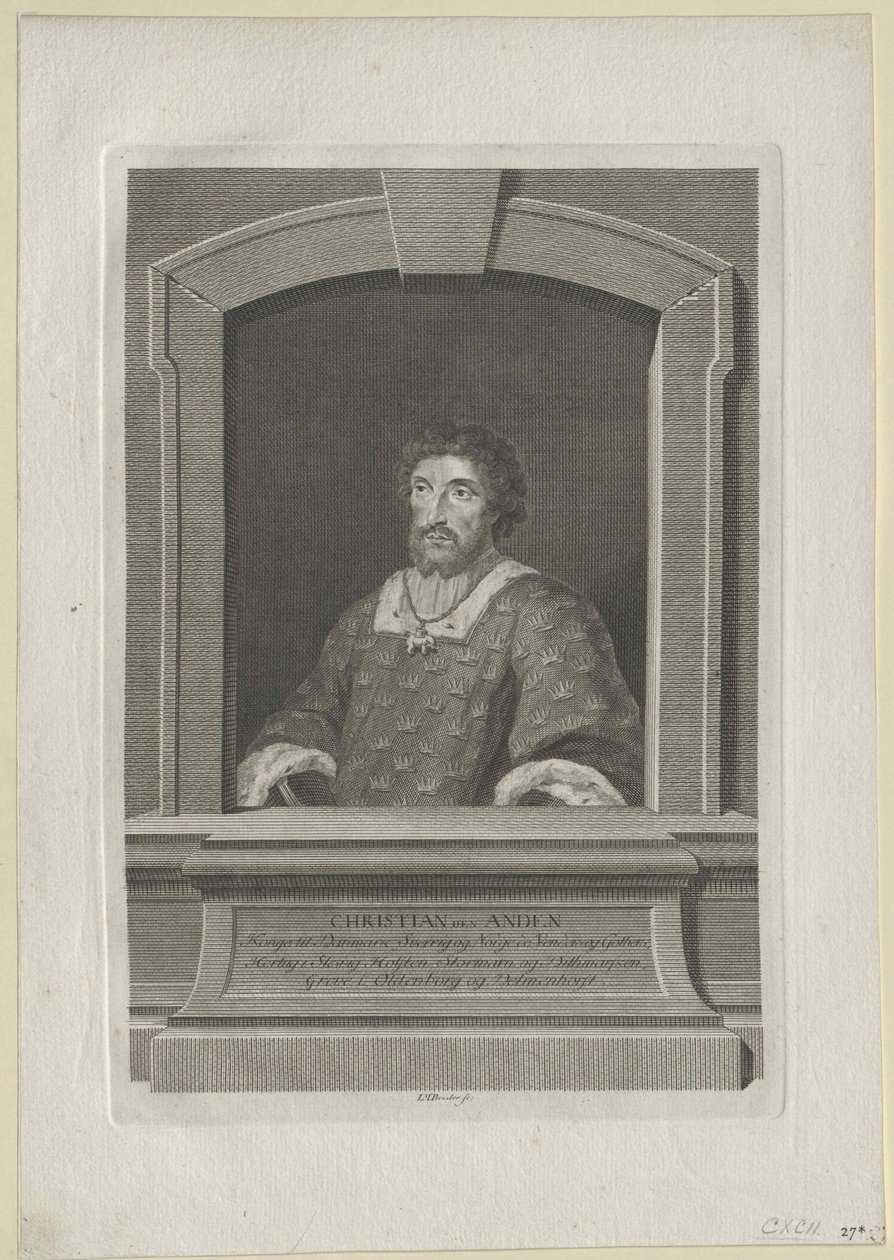 Rei da Dinamarca Christian II de Artist Unknown