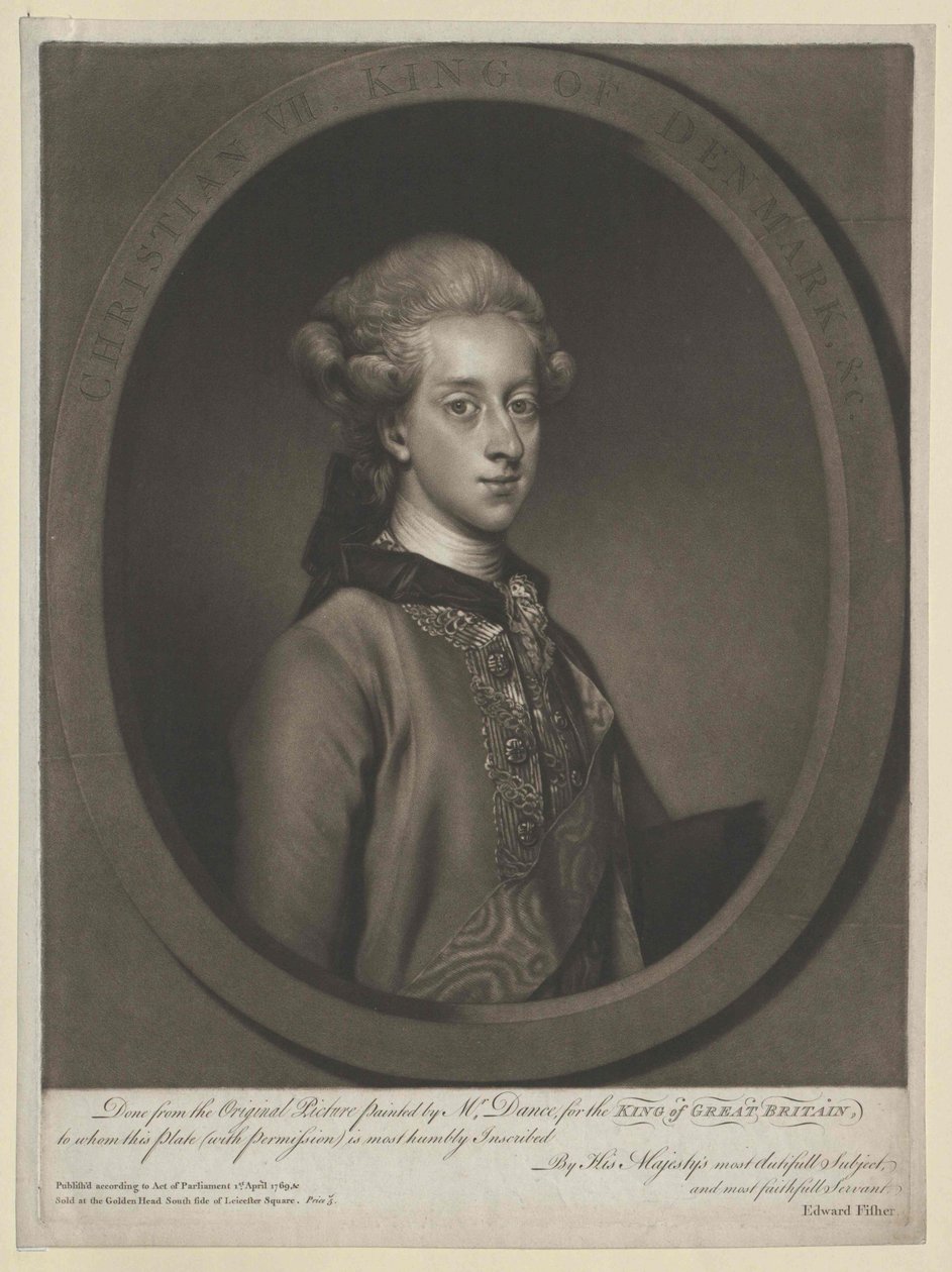 Rei da Dinamarca Christian VII de Artist Unknown