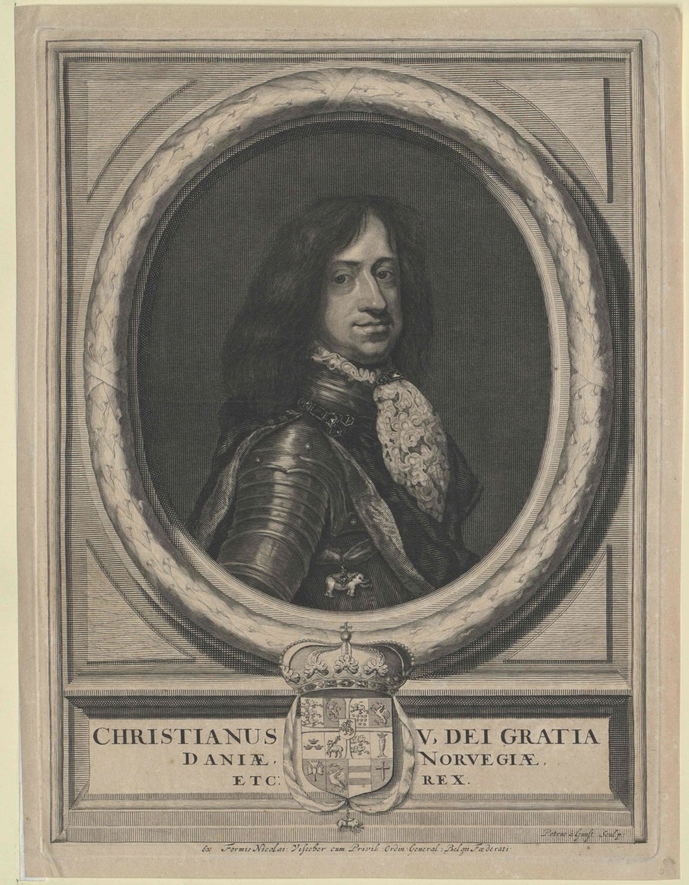 Rei da Dinamarca Christian V. de Artist Unknown