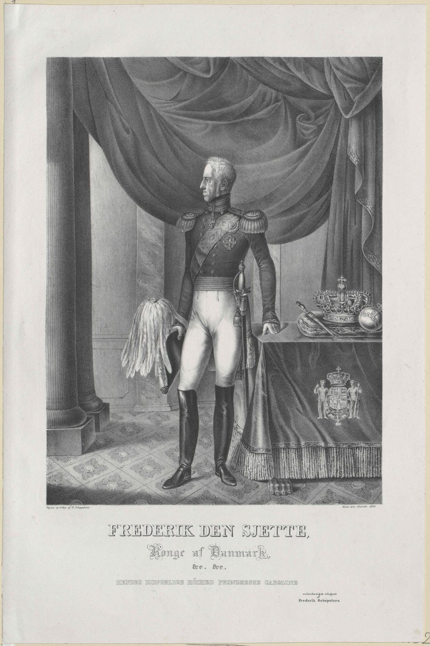 Rei da Dinamarca Frederico VI de Artist Unknown