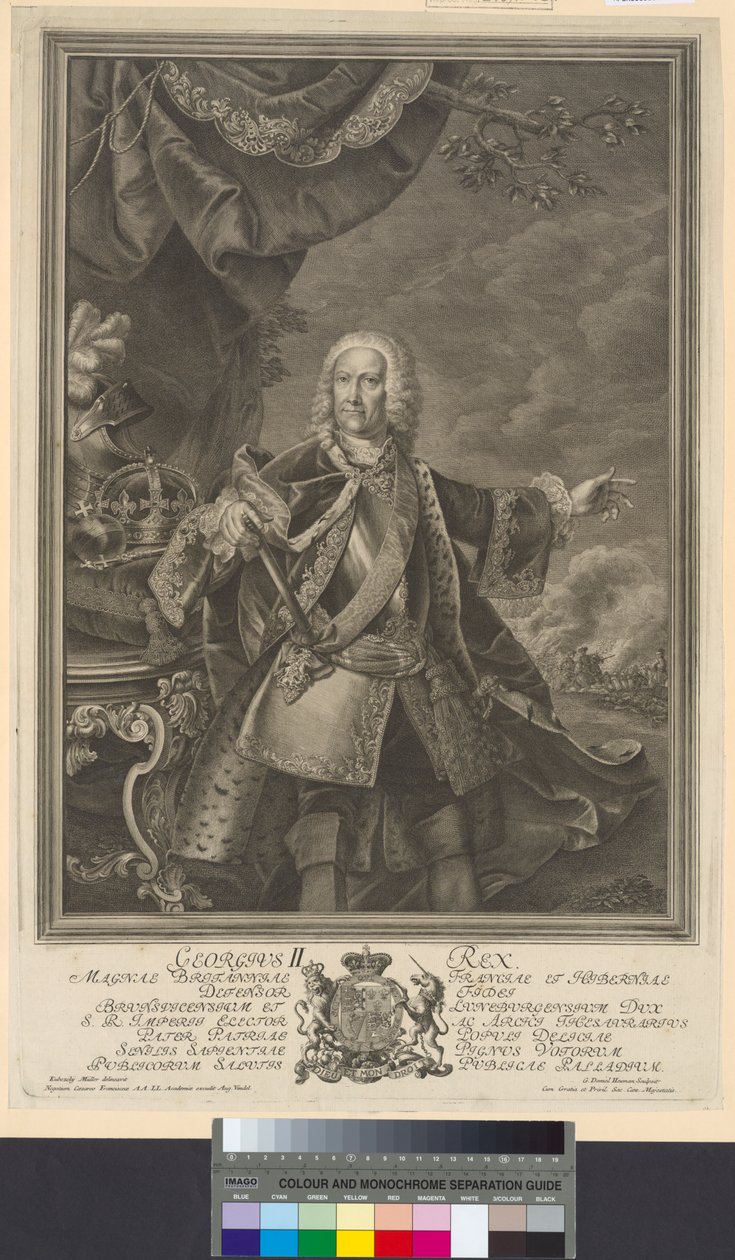 Rei de Inglaterra eleitor de Hanover Jorge II de Artist Unknown