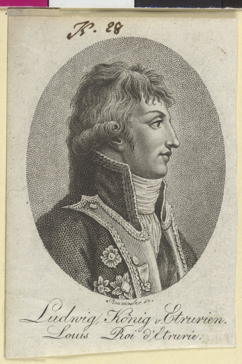 Rei da Etrúria Ludwig (impressão) de Artist Unknown