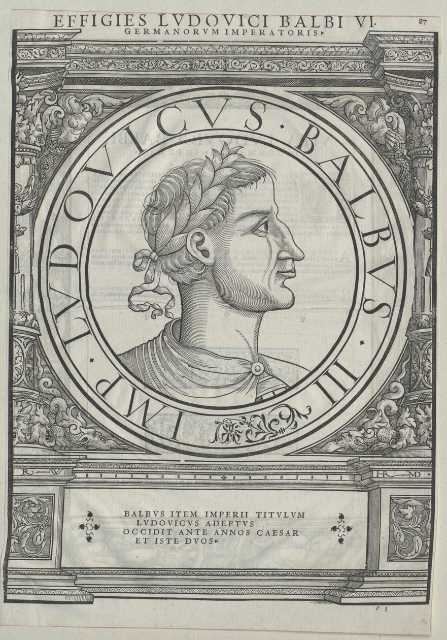 Rei de França Luís II, o Gago (gravura) de Artist Unknown