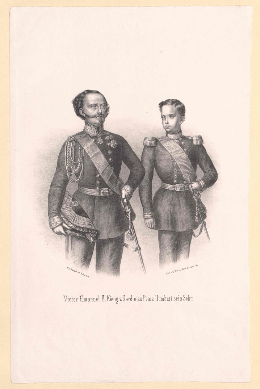Rei de Itália Victor Immanuel II de Artist Unknown