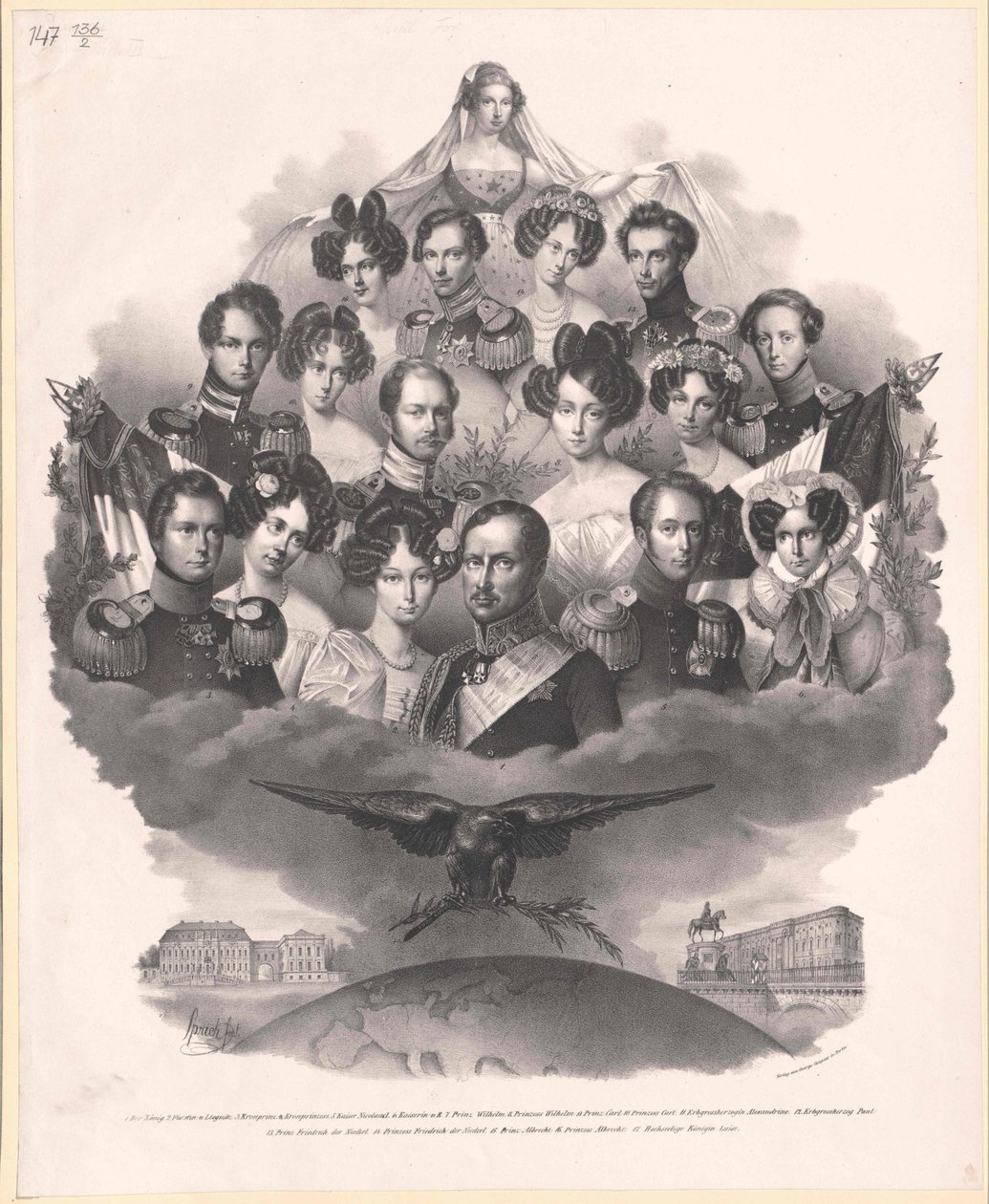 Rei da Prússia Frederico Guilherme III (gravura) de Artist Unknown