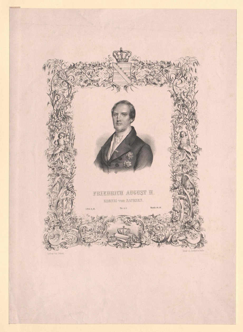 Rei da Saxónia Frederico Augusto II de Artist Unknown
