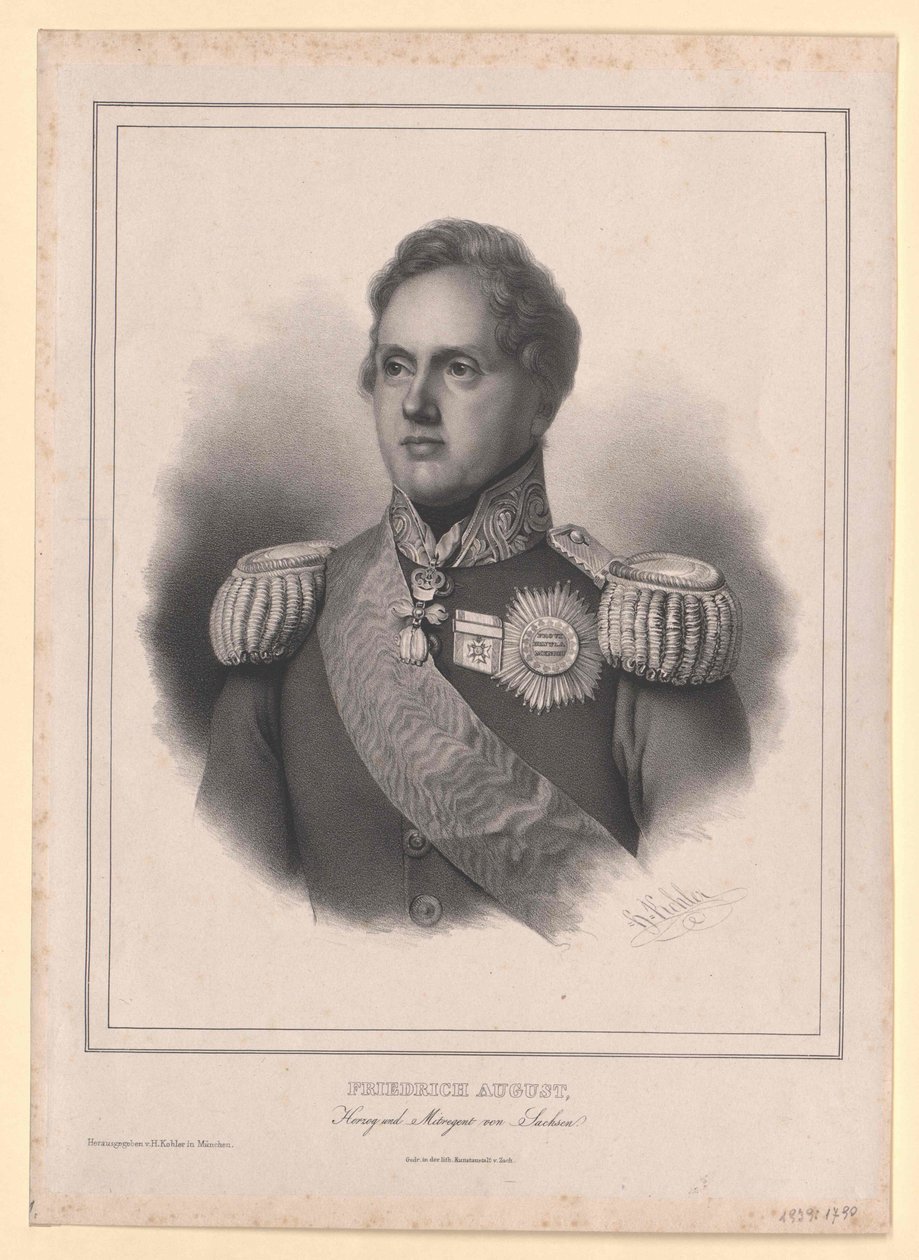 Rei da Saxónia Frederico Augusto II de Artist Unknown