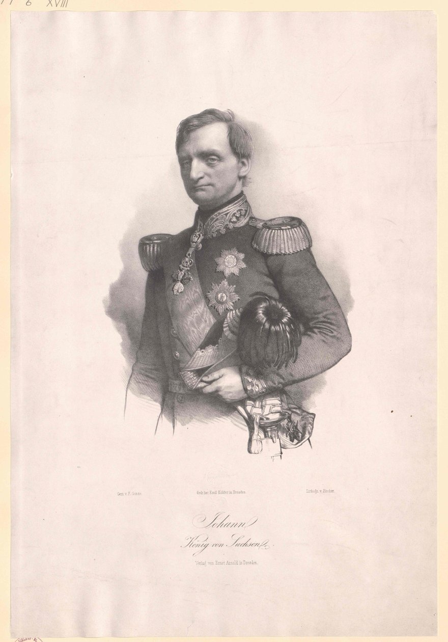 Rei da Saxónia Johann de Artist Unknown