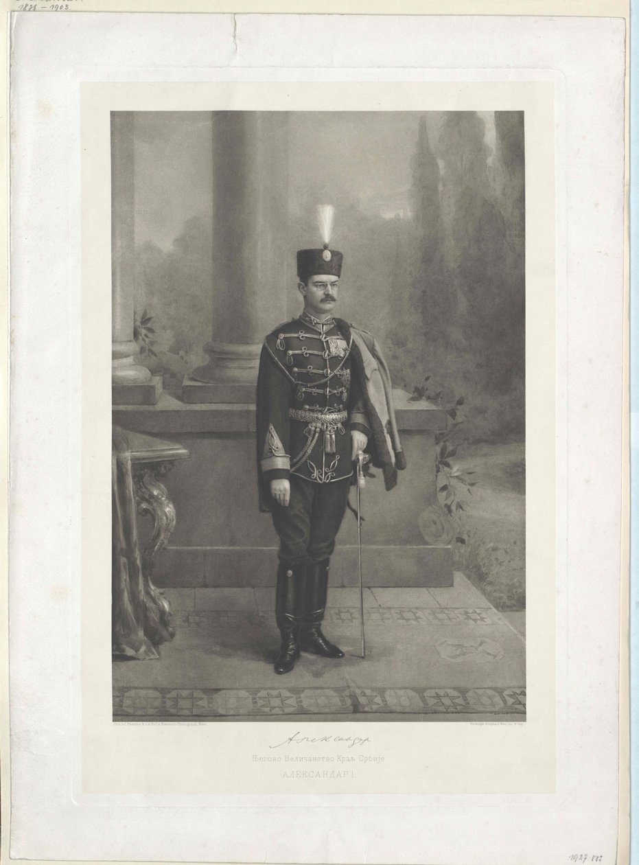 Rei da Sérvia Alexandre I de Artist Unknown