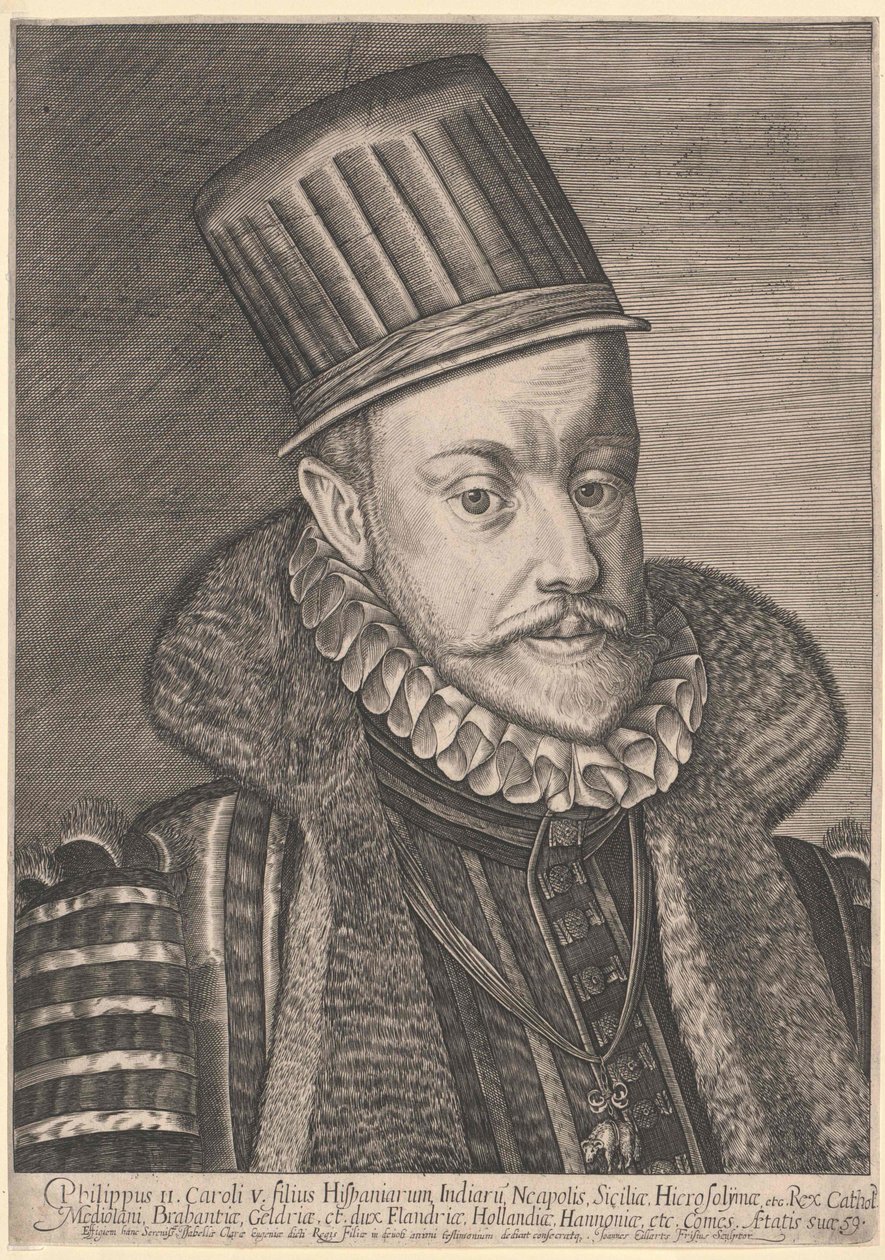 Rei de Espanha Filipe II de Artist Unknown