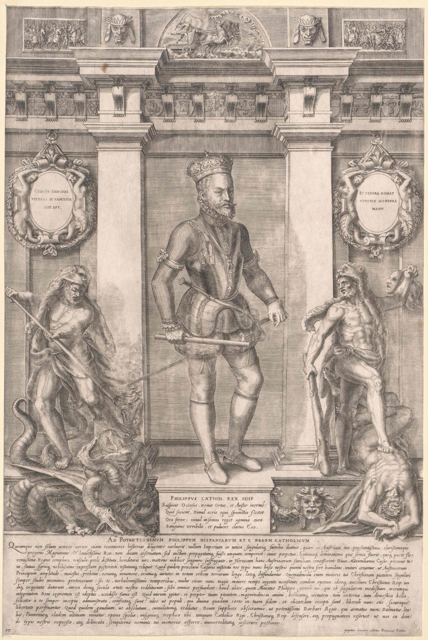 Rei de Espanha Filipe II de Artist Unknown