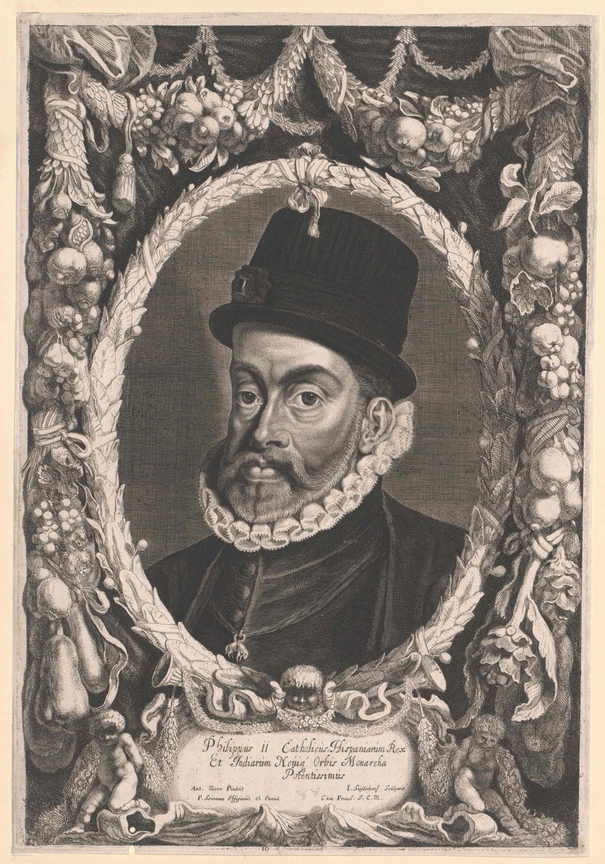 Rei de Espanha Filipe II de Artist Unknown
