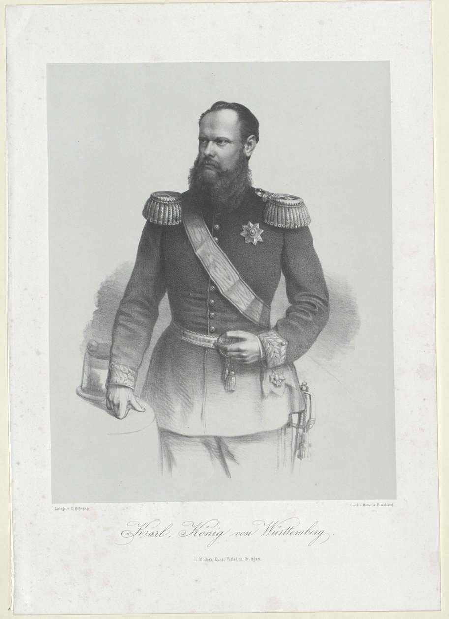 Rei de Wuerttemberg Carlos I de Artist Unknown
