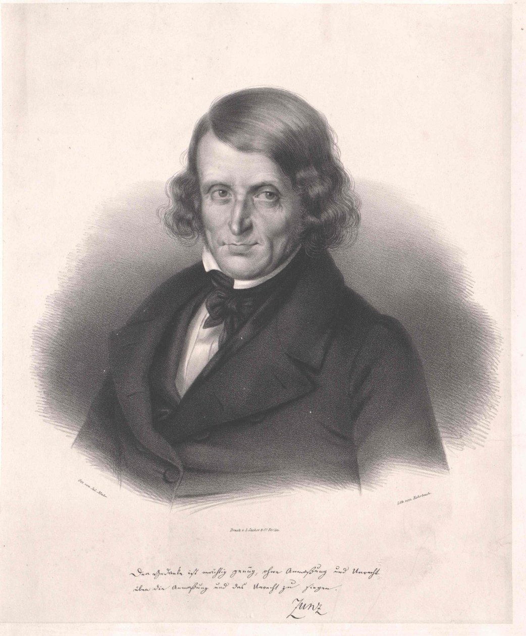 Leopold Zunz (impressão) de Artist Unknown