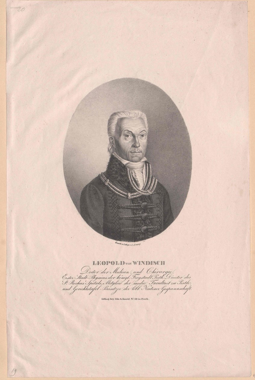 Leopold von Windish (impressão) de Artist Unknown