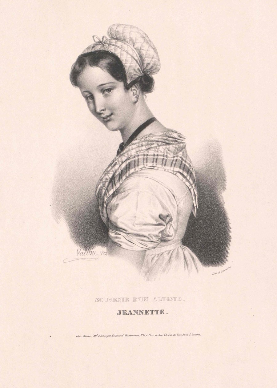 Viveu por volta de 1826 Jeannette de Artist Unknown
