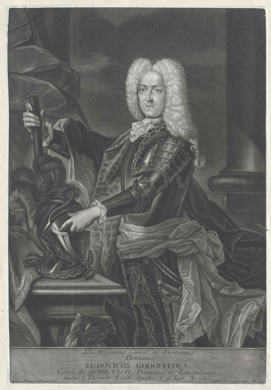 Ludwig Gottfried conde de Hohenlohe-Waldenburg-Pfedelbach de Artist Unknown