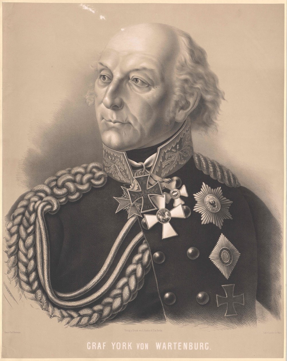 Ludwig count Yorck von Wartenburg (impressão) de Artist Unknown