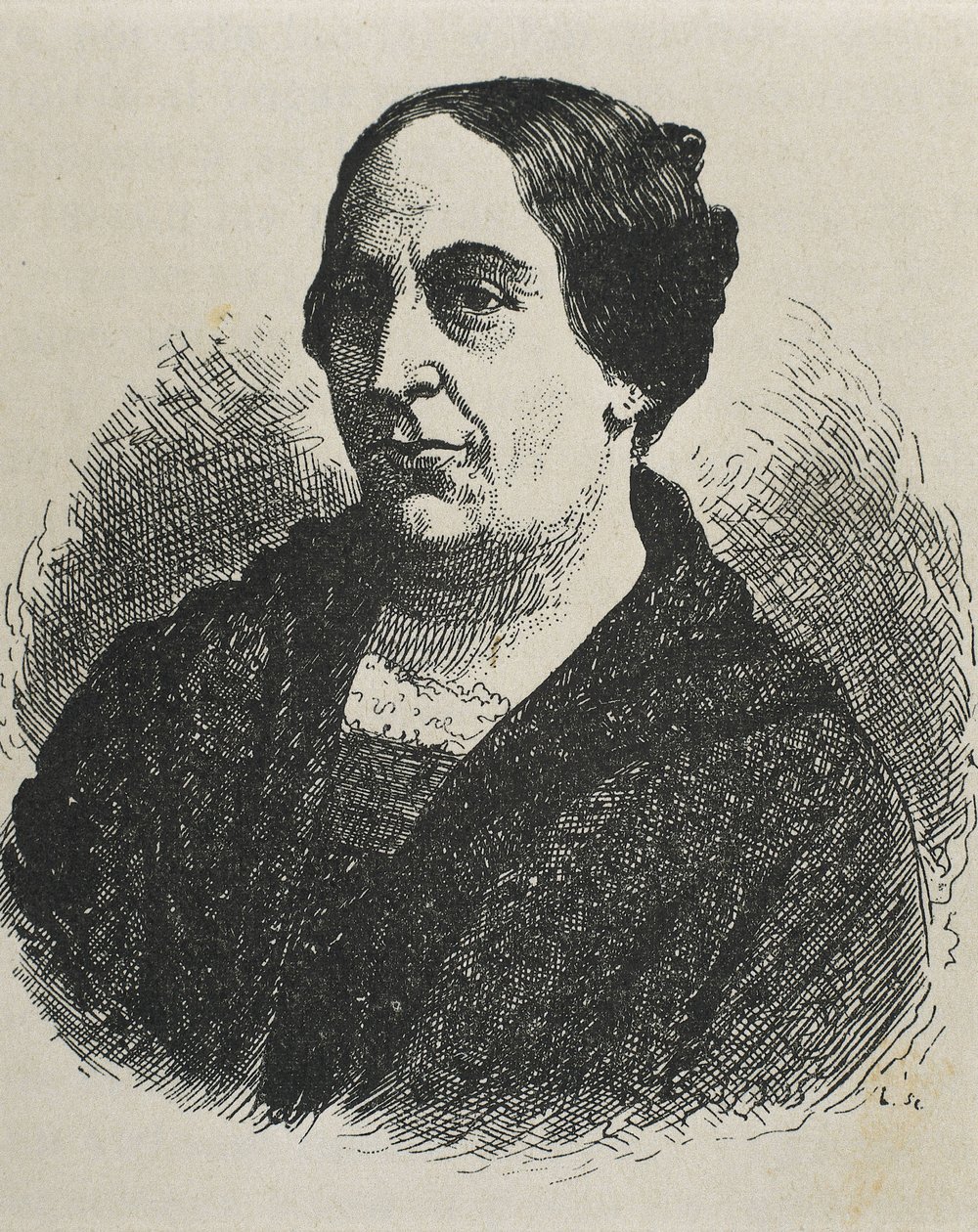 MARIN DEL SOLAR, Mercedes (1804-1866). Escritora do Chile. Gravura. de Artist Unknown