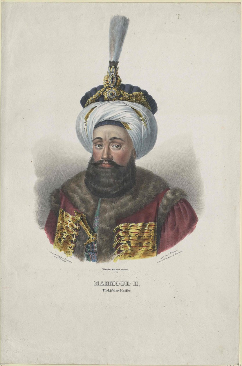 Machmud II Sultão da Turquia de Artist Unknown
