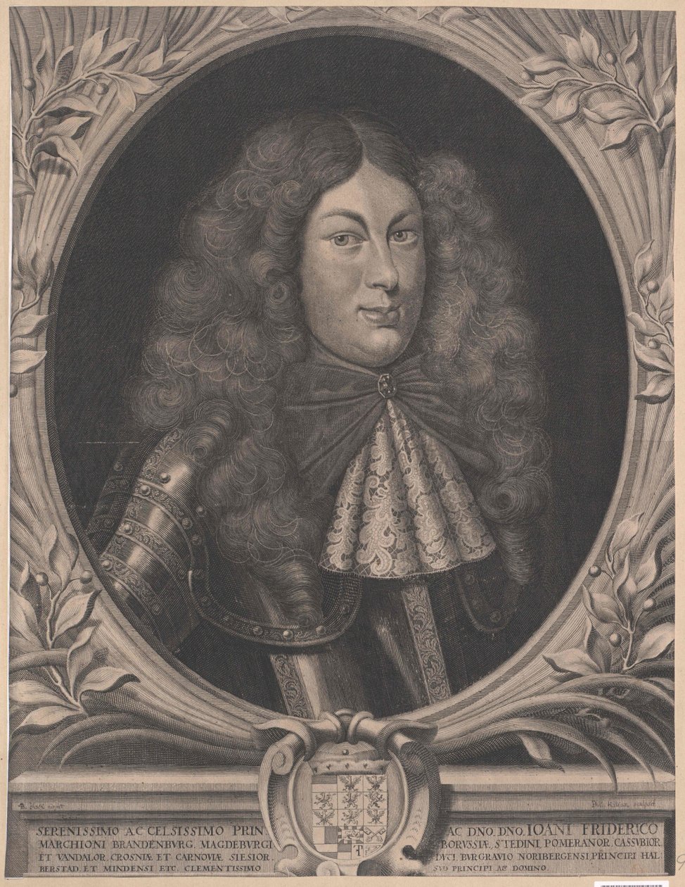 Marquês de Brandeburgo-Ansbach Johann Friedrich (impressão) de Artist Unknown