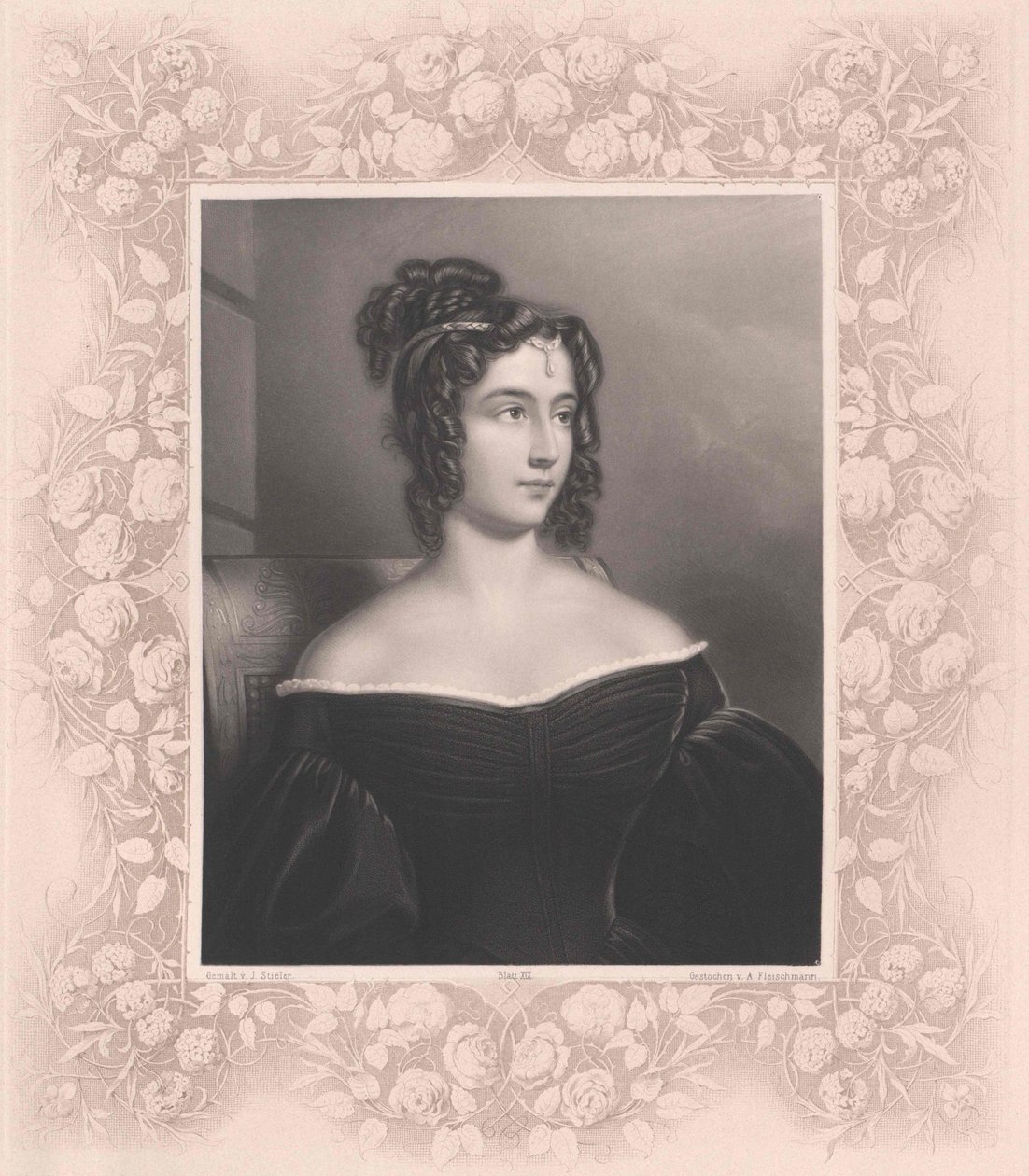 Marianna condessa Bacinetti von Sciafenberg (gravura) de Artist Unknown