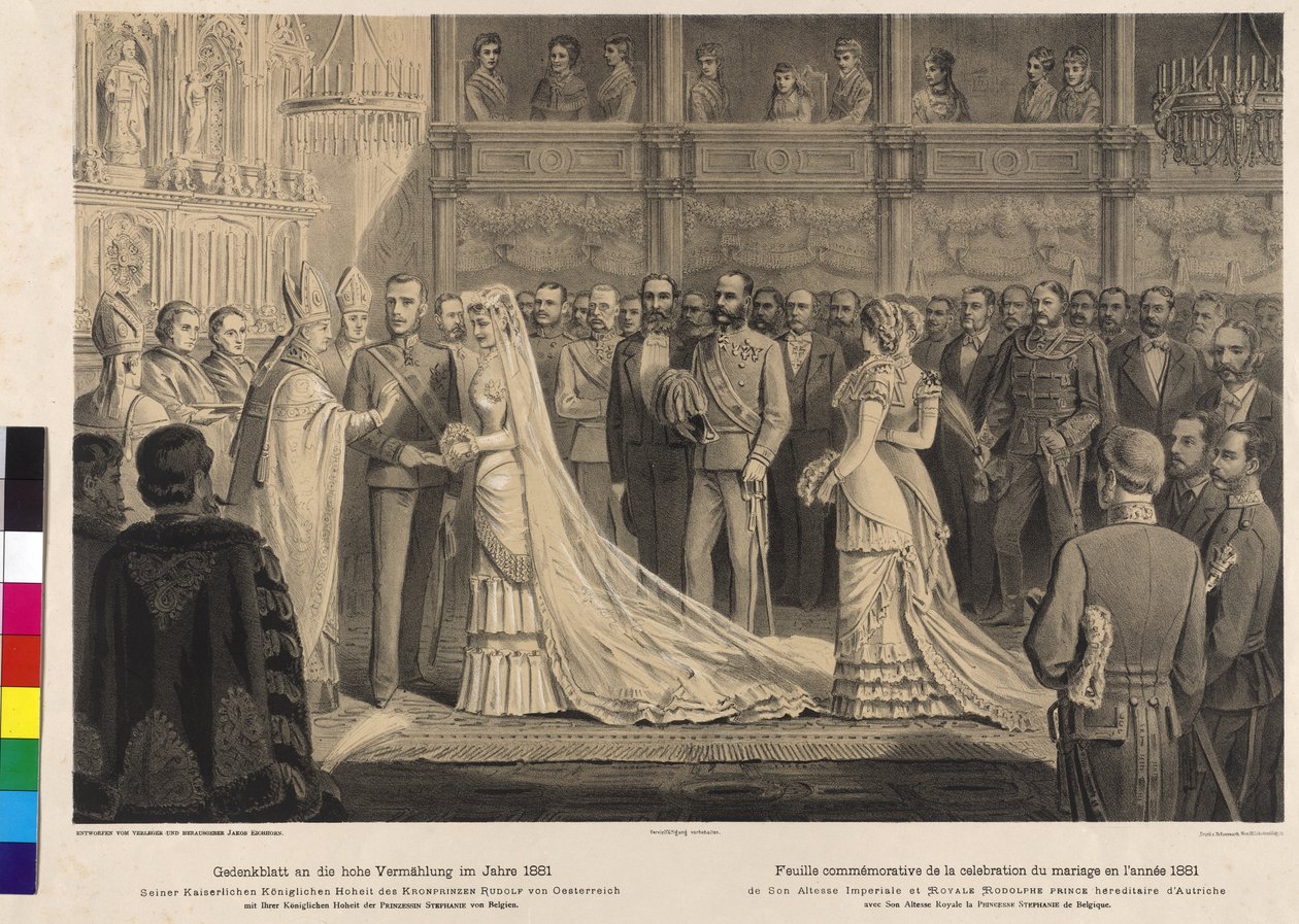 Cerimónia de casamento do príncipe herdeiro Rudolf com a princesa Stephanie da Bélgica de Artist Unknown