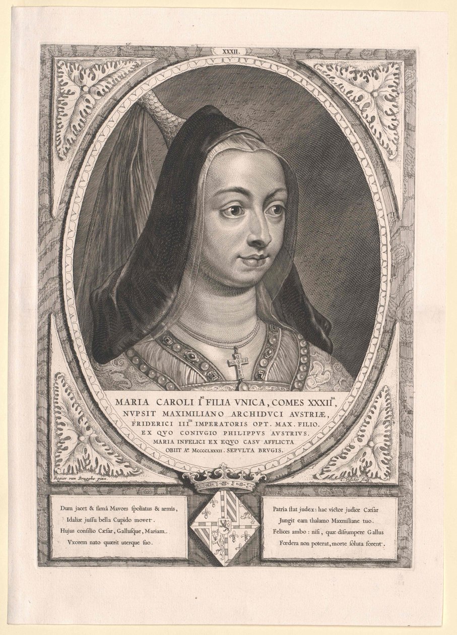 Maria de Borgonha (impressão) de Artist Unknown