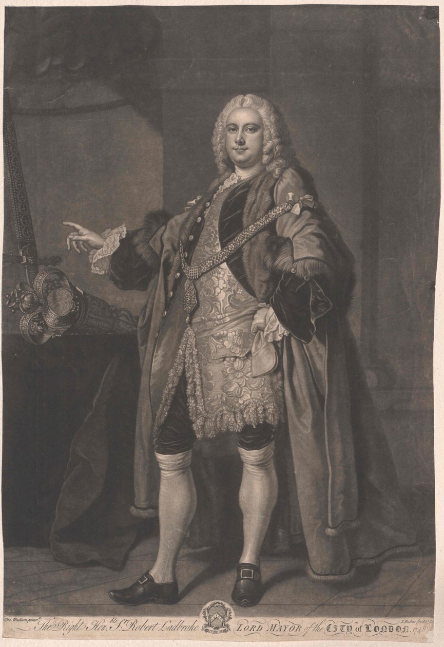 Presidente da Câmara de Londres Robert Ladbroke de Artist Unknown