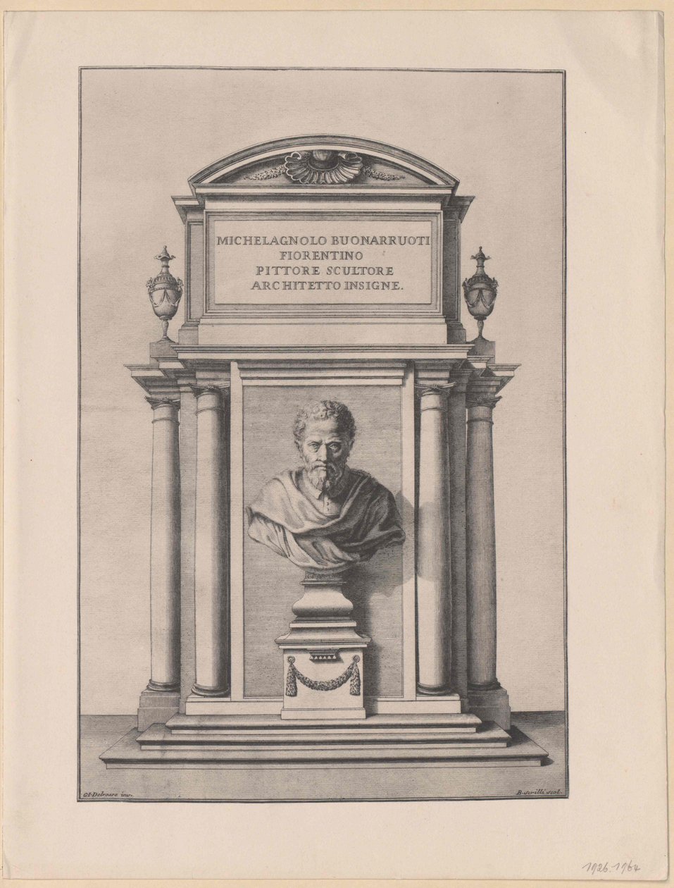 Michelangelo Buonarotti (gravura) de Artist Unknown