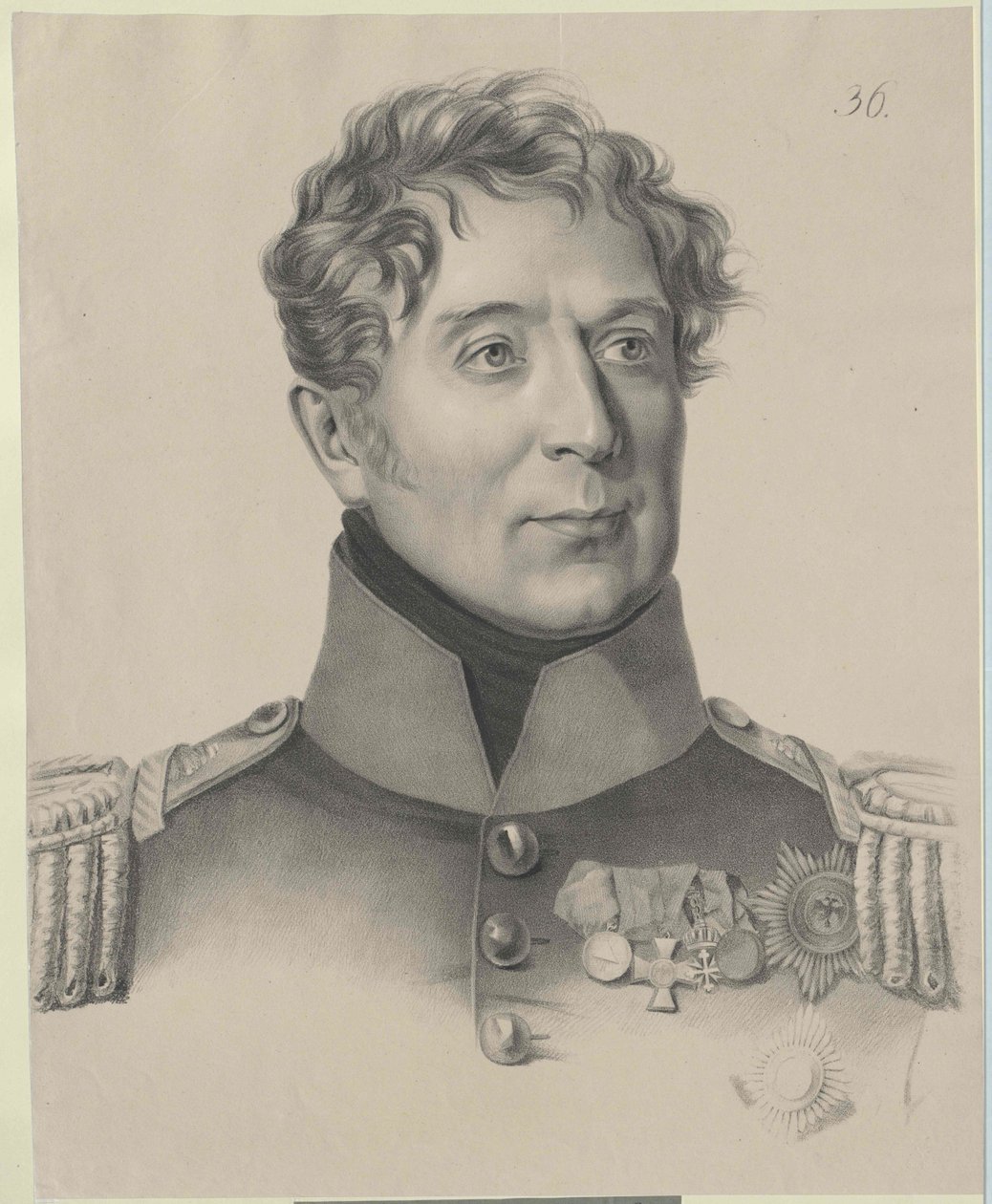 Mikhail Andreyevich conde Miloradovich de Artist Unknown